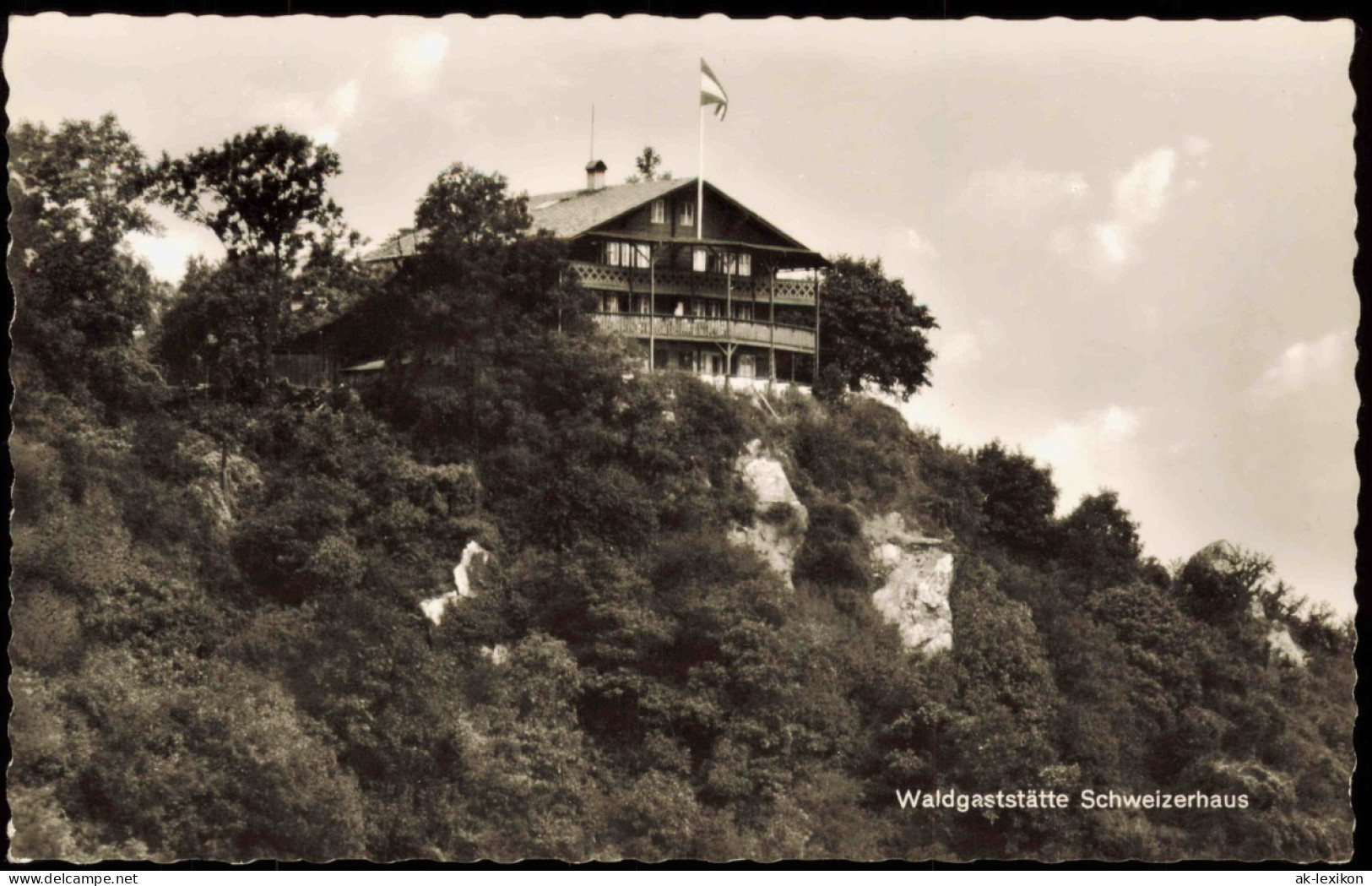 Bingen Am Rhein Umland Waldgaststätte Schweizerhaus Bei Burg Rheinstein - 1950 - Bingen