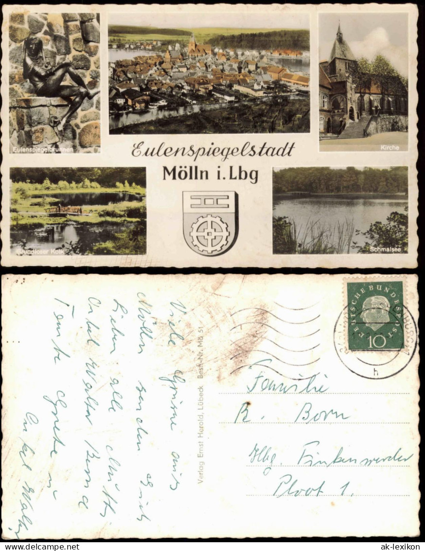 Mölln (Schleswig-Holstein) Mehrbild-AK Ortsansichten Der Eulenspiegelstadt 1960 - Autres & Non Classés