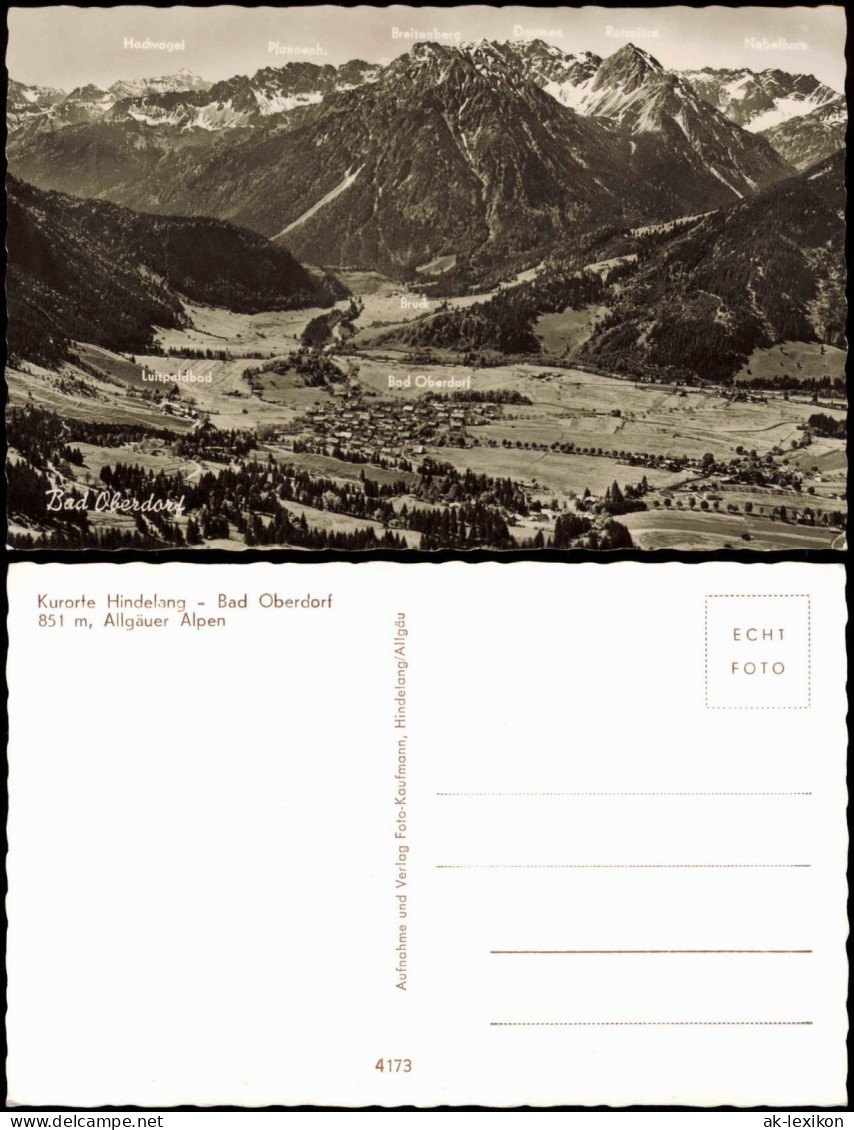 Ansichtskarte Bad Hindelang Kurorte Hindelang - Bad Oberdorf 1962 - Other & Unclassified