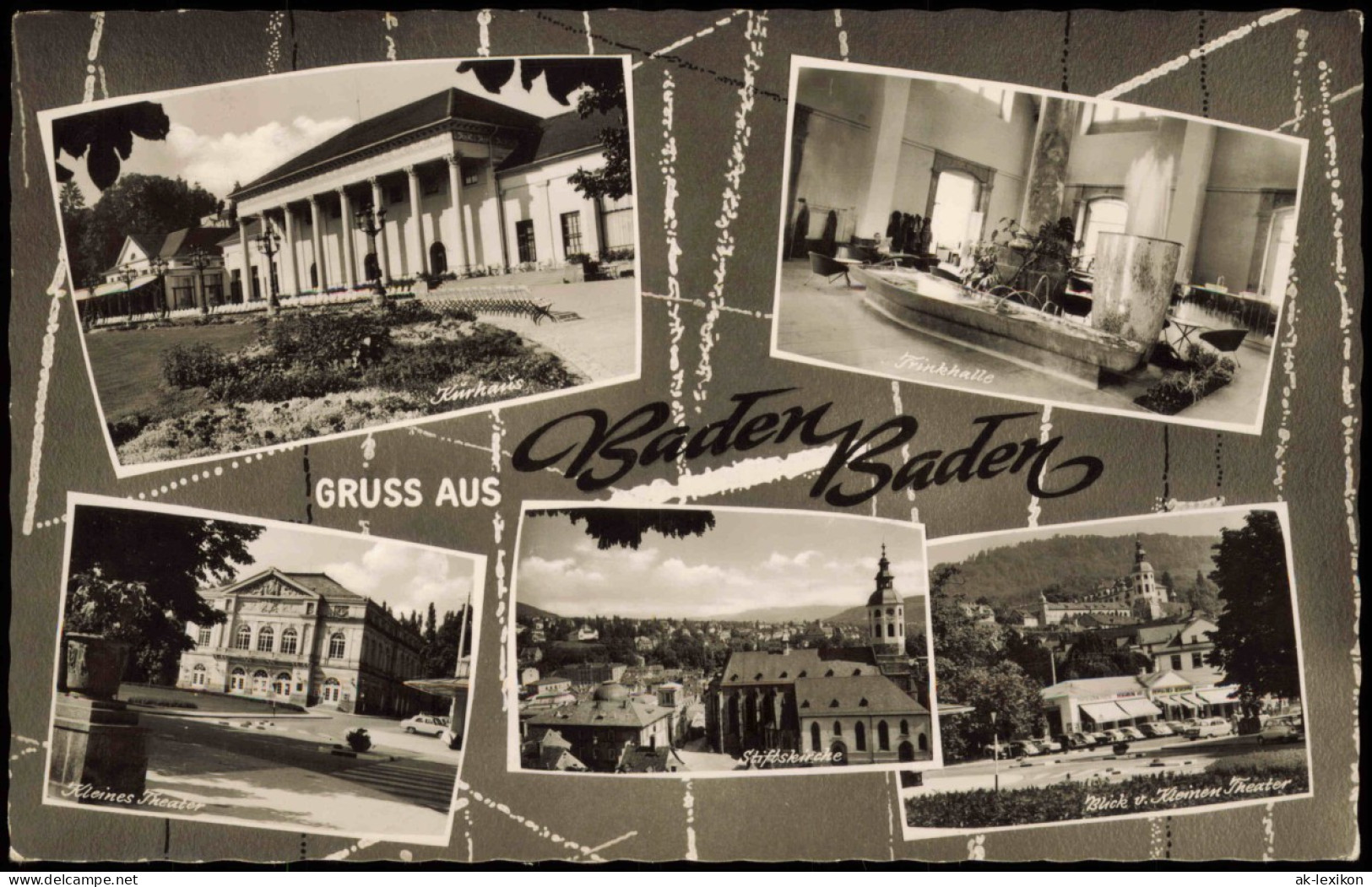 Ansichtskarte Baden-Baden Kurhaus, Trinkhalle, Uvm - Fotokarte 1962 - Baden-Baden