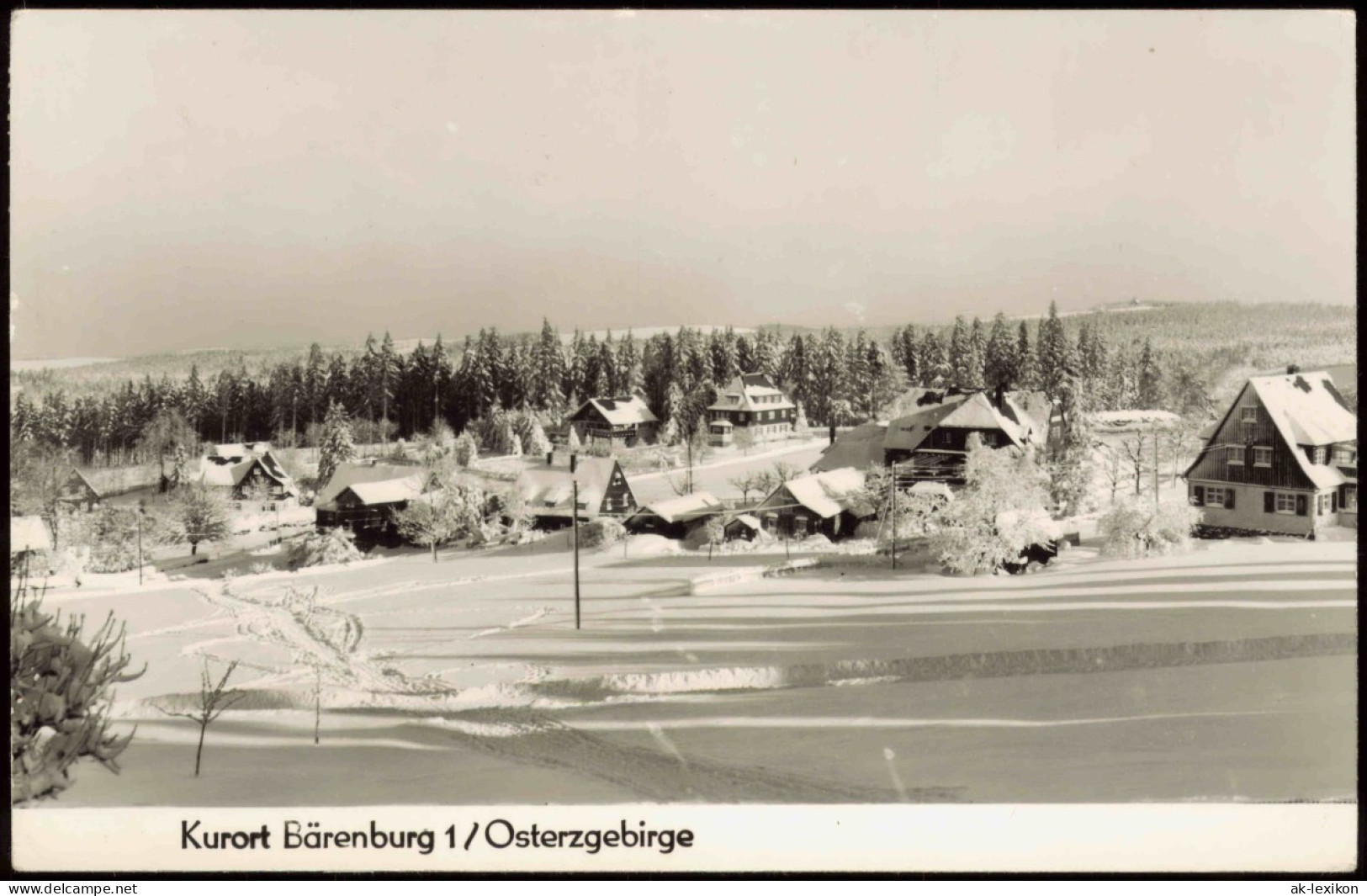 Bärenburg-Altenberg (Erzgebirge) Panorama Kurort  Im Winter Zur DDR-Zeit 1973 - Altenberg