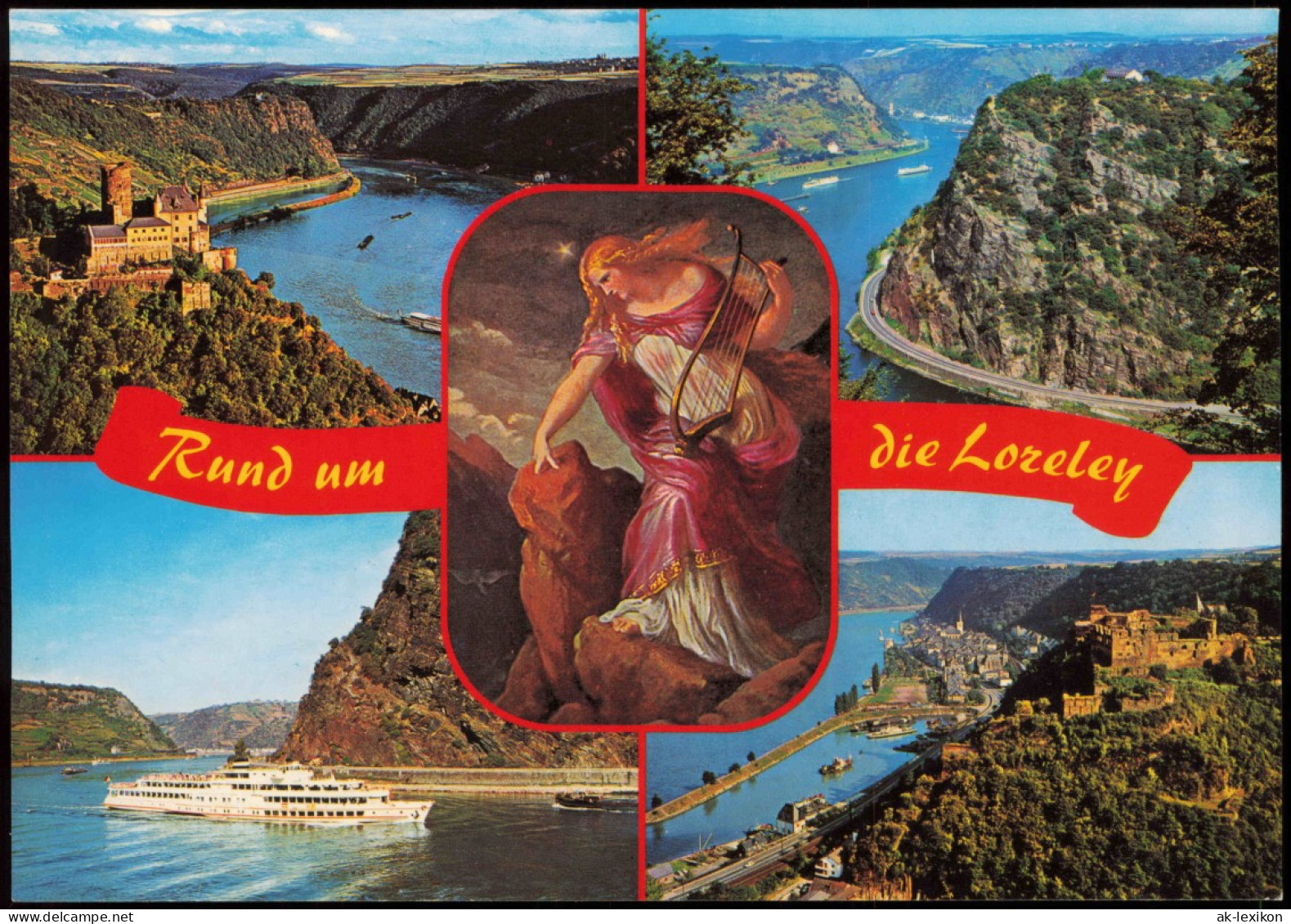 St. Goarshausen Loreleyfelsen Am Rhein Mehrbild-AK Loreley Rhein-Ansichten 1970 - Loreley