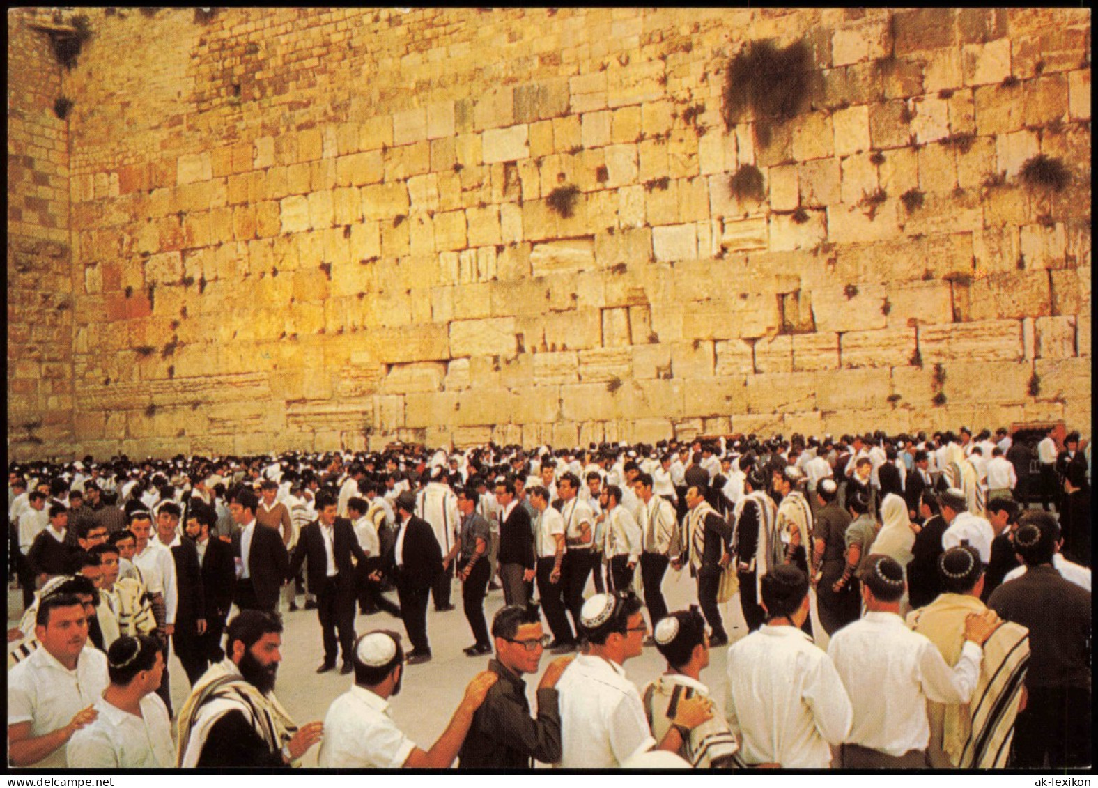 Jerusalem Jeruschalajim (רושלים) CONGREGATION AT THE WAILING WALL 1970 - Israel