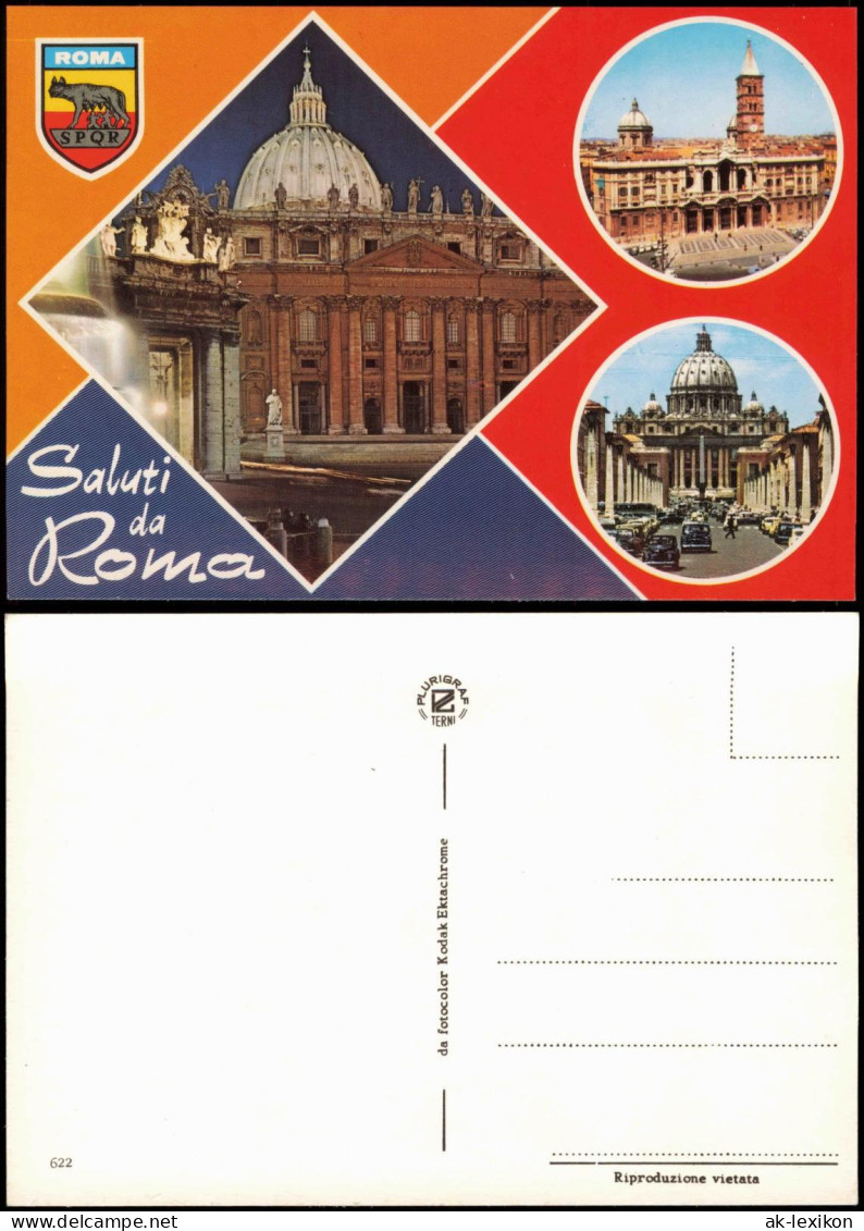 Cartoline Rom Roma Stadtteilansichten Saluti Da ROMA (Mehrbildkarte) 1960 - Sonstige & Ohne Zuordnung