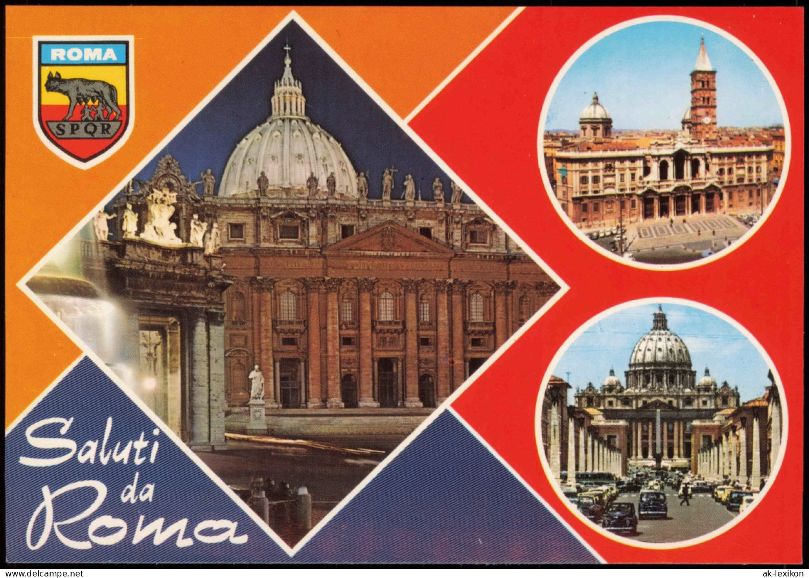 Cartoline Rom Roma Stadtteilansichten Saluti Da ROMA (Mehrbildkarte) 1960 - Sonstige & Ohne Zuordnung