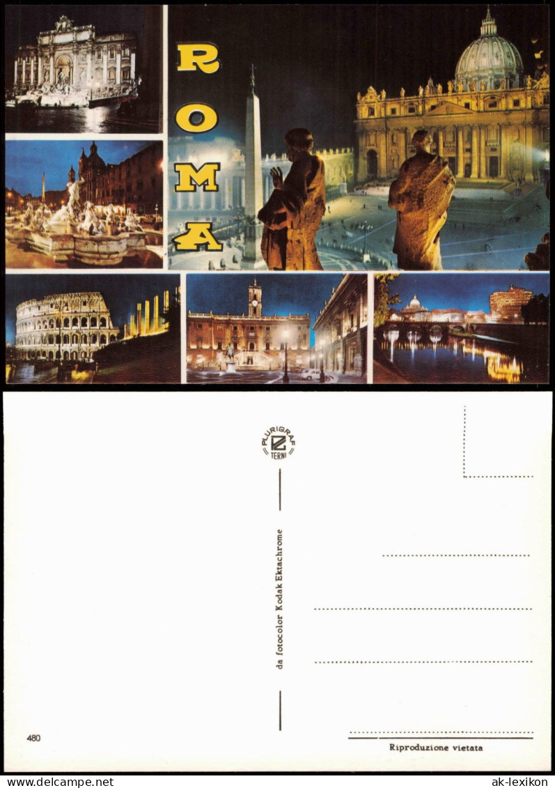 Cartoline Rom Roma Mehrbild-AK Sehenswürdigkeiten 1970 - Other & Unclassified