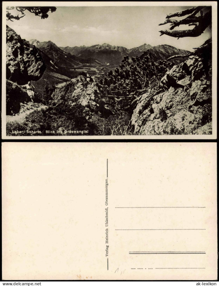 Ansichtskarte Graswang-Ettal Laber Scharle. Blick Ins Graswangtal 1940 - Other & Unclassified