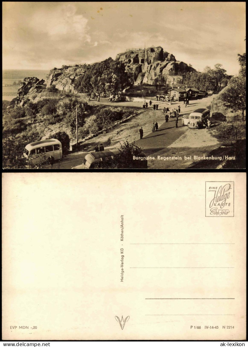 Ansichtskarte Blankenburg (Harz) Burg Burgruine Regenstein Zur DDR-Zeit 1966 - Altri & Non Classificati