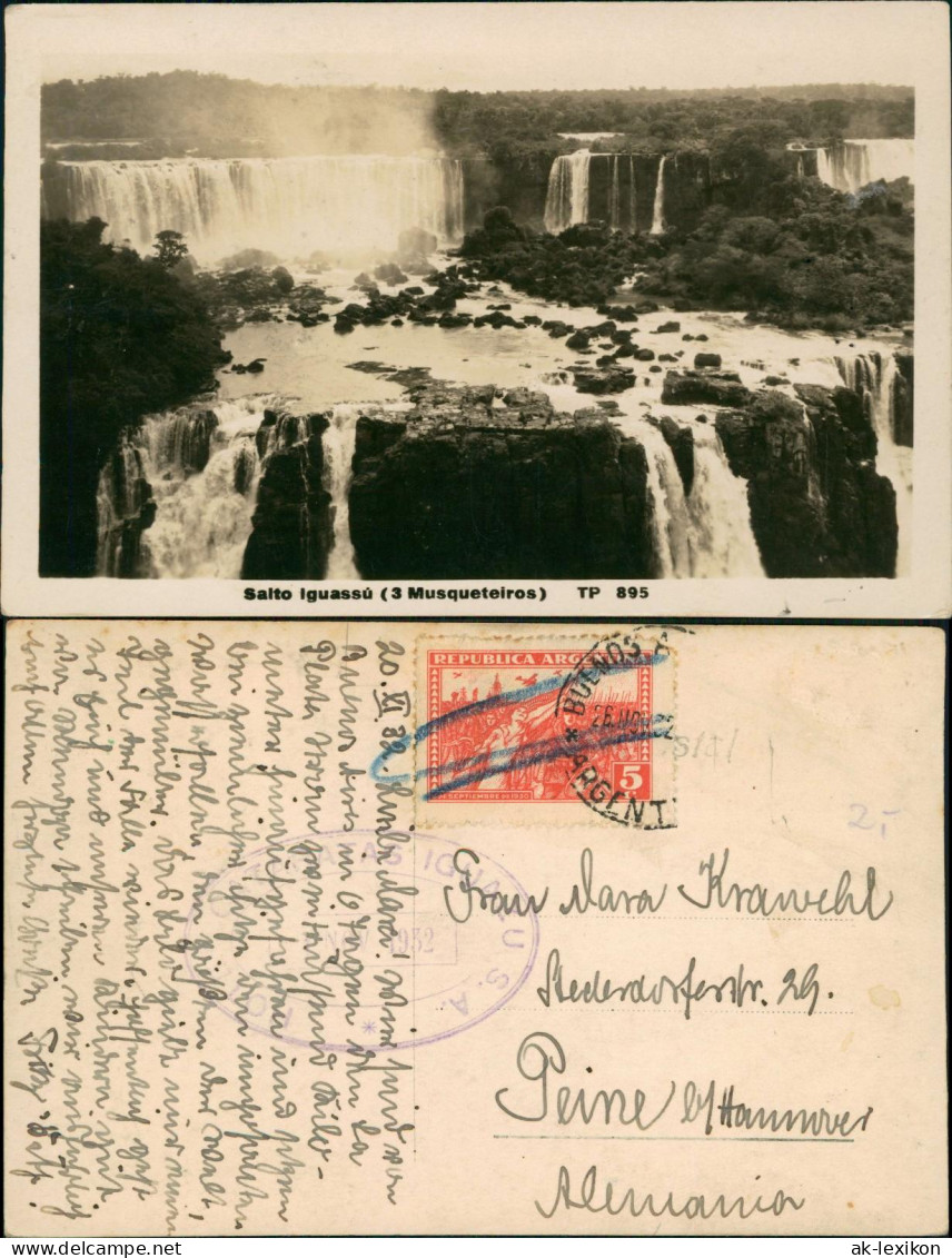 Argentinen Argentina Wasserfälle Salto Iguassú 3 Musqueteiros  Brasilien 1932 - Argentinien
