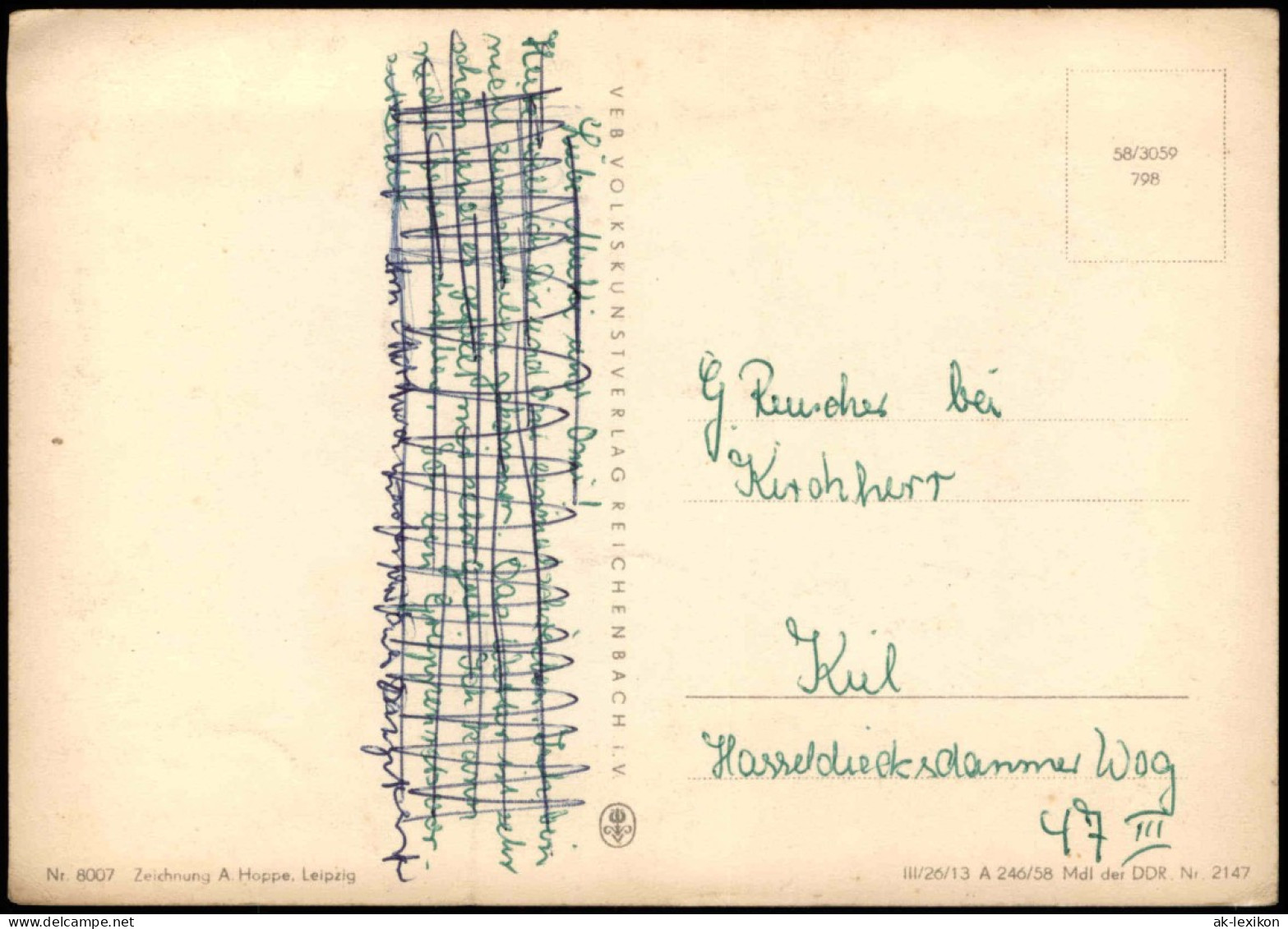 .Mecklenburg-VorpommernRügen Wanderkarte Nach Zeichnung A. Hoppe (Leipzig) 1958 - Altri & Non Classificati