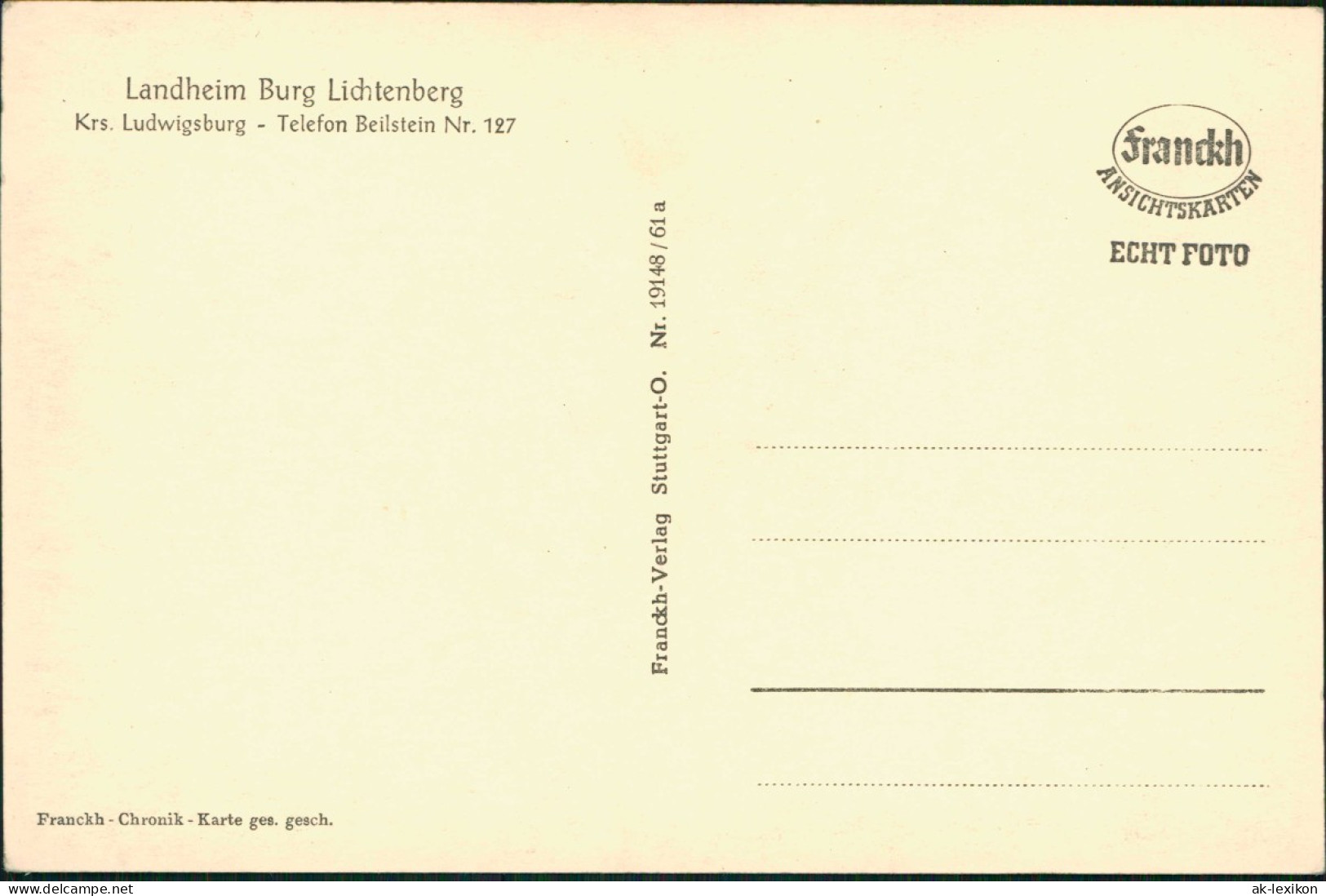 Ansichtskarte Gronau-Oberstenfeld Weinberg, Schloß Lichtenberg 1940 - Altri & Non Classificati