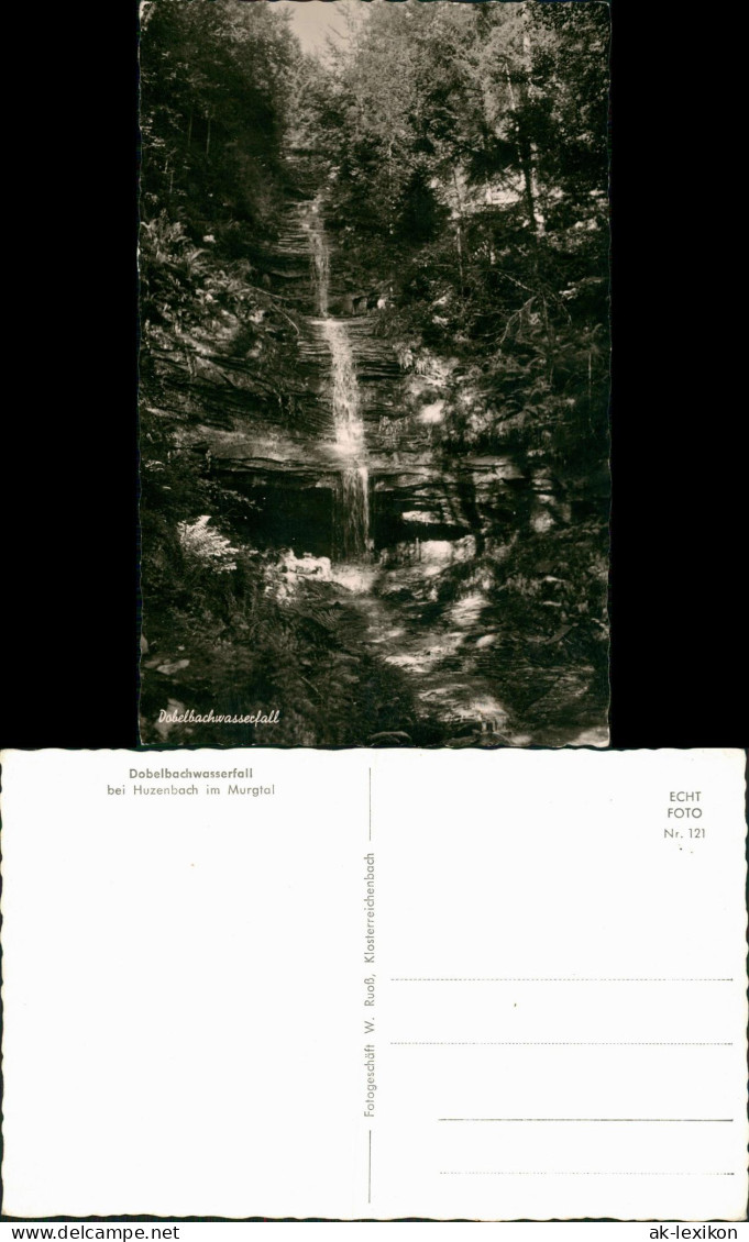 Huzenbach-Baiersbronn Dobelbach-Wasserfall (Waterfall) Dobelbachwasserfall 1960 - Baiersbronn