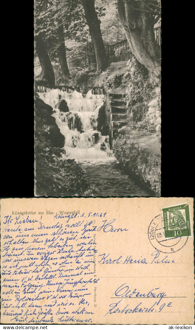 Ansichtskarte Königslutter Am Elm Wasserfall (Waterfall) 1961 - Other & Unclassified