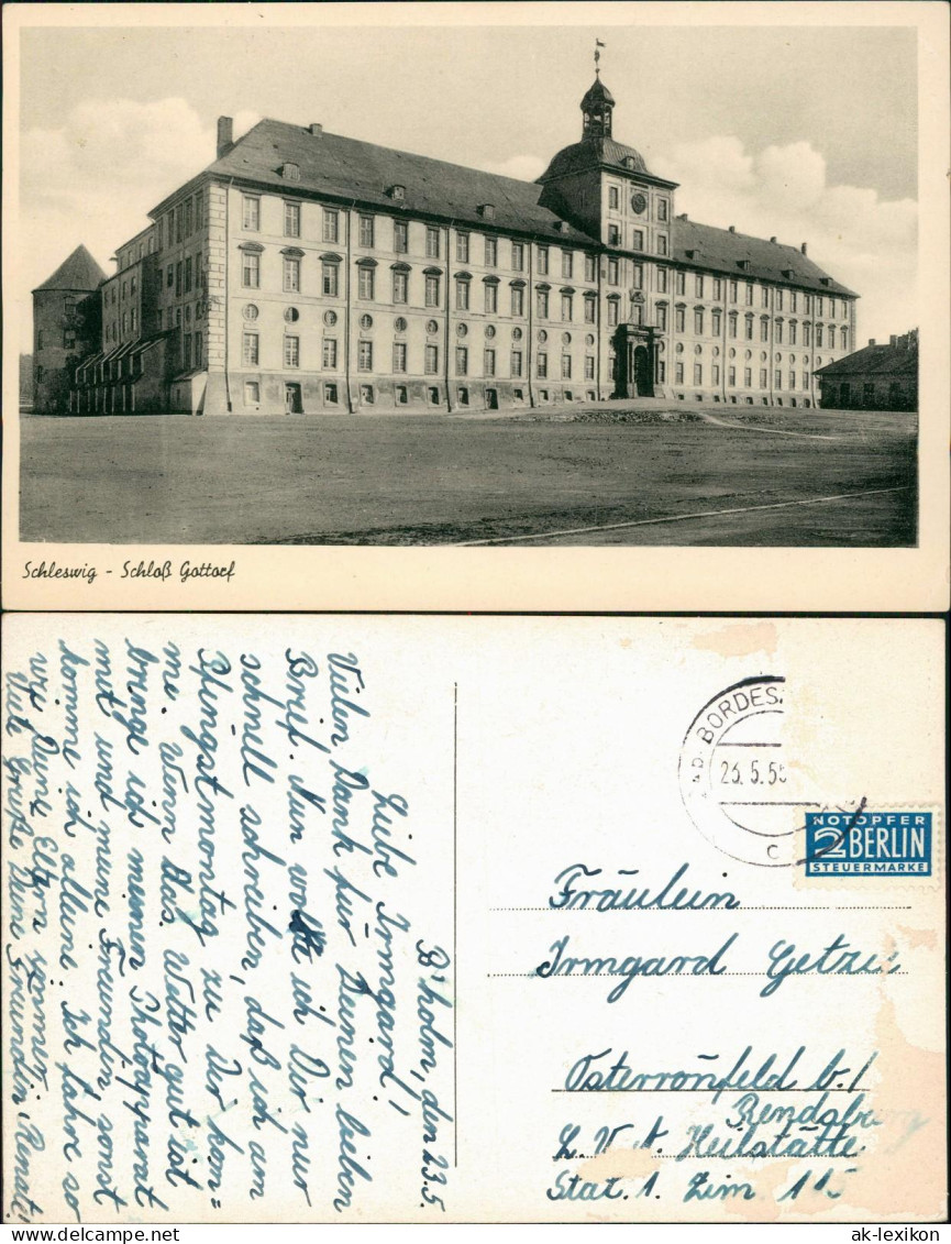 Schleswig (Sleswig/Slesvig) Schleswig Schloß Gottorf (Castle Building) 1955 - Other & Unclassified