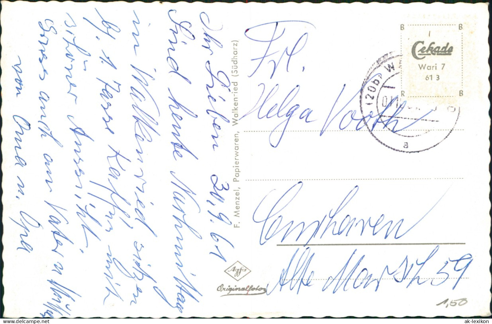 Walkenried (Harz) Ortsansichten   Klosterhof, Bürgerpark, Luftbild 1961 - Other & Unclassified