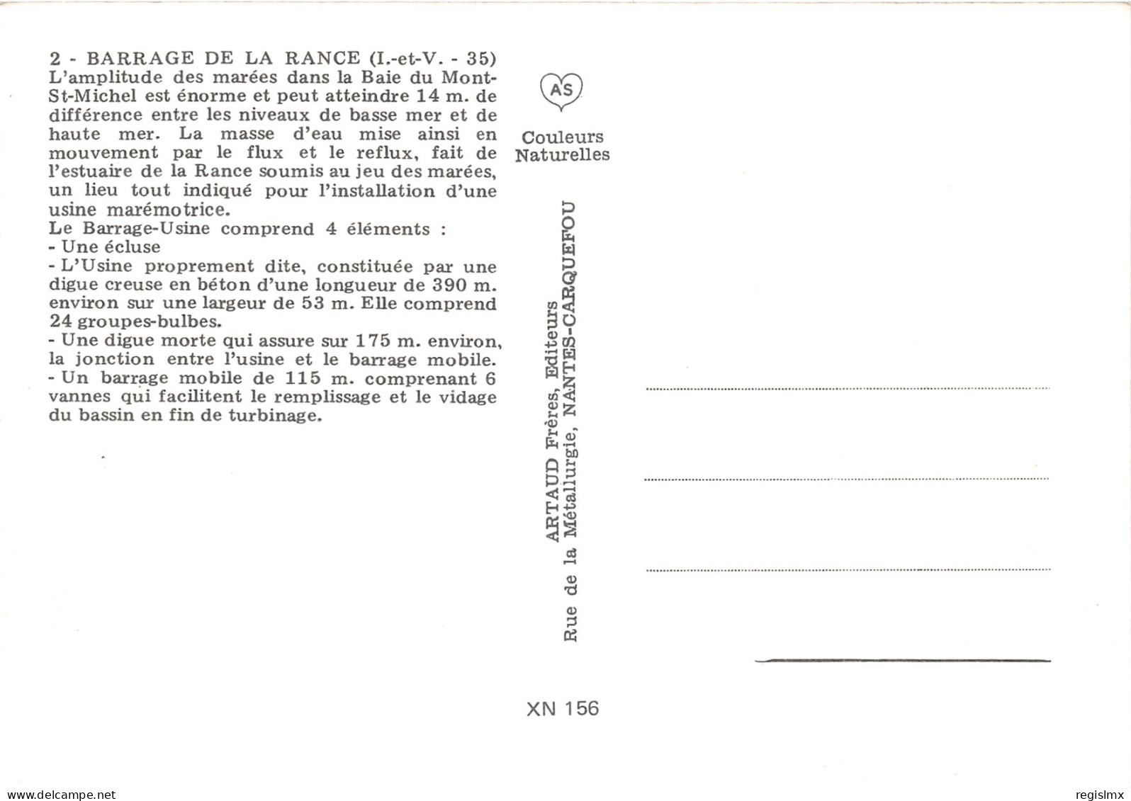 35-BARRAGE DE LA RANCE-N°1015-C/0285 - Andere & Zonder Classificatie