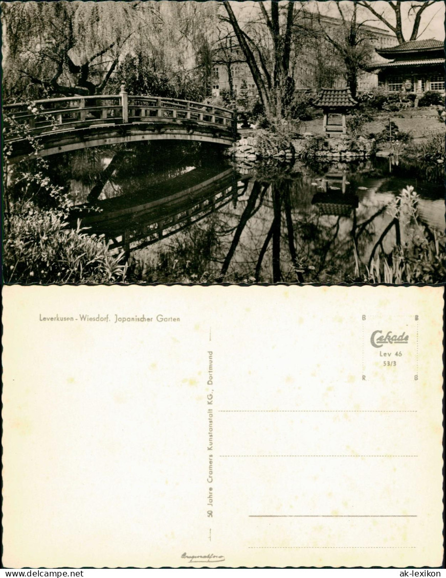Ansichtskarte Wiesdorf-Leverkusen Wiesdorf. Japanischer Garten 1958 - Leverkusen