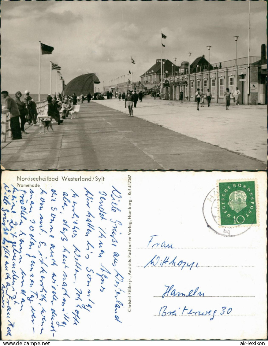 Ansichtskarte Westerland-Sylt Promenade 1962 - Andere & Zonder Classificatie