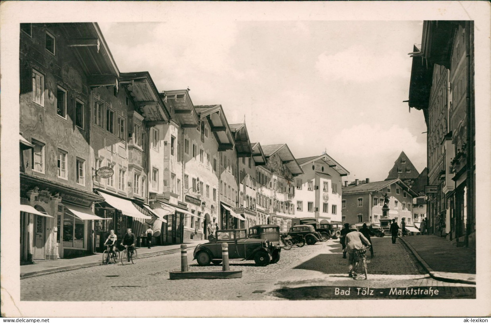 Ansichtskarte Bad Tölz Marktstrasse, Autos 1959 - Bad Toelz