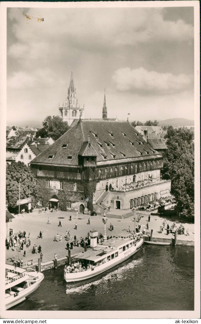 Ansichtskarte Konstanz Konzilgebäude, Bodensee, Dampfer 1952 - Konstanz