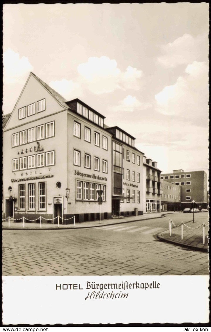 Ansichtskarte Hildesheim Straßenpartie Hotel Bürgermeisterkapelle 1969 - Hildesheim