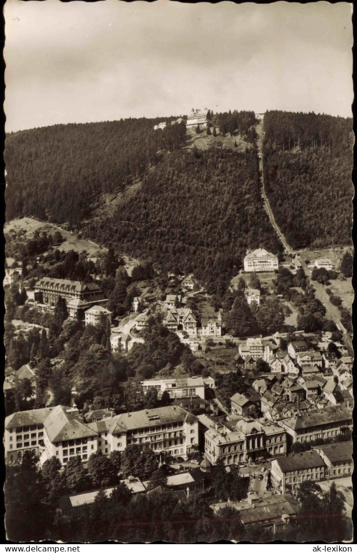 Ansichtskarte Bad Wildbad Stadtblick - Bergbahn 1958 - Autres & Non Classés