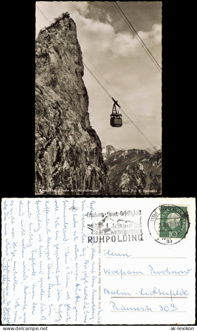 Ansichtskarte Ruhpolding Rauschbergbahn - Seilbahn, Fotokarte 1960 - Ruhpolding