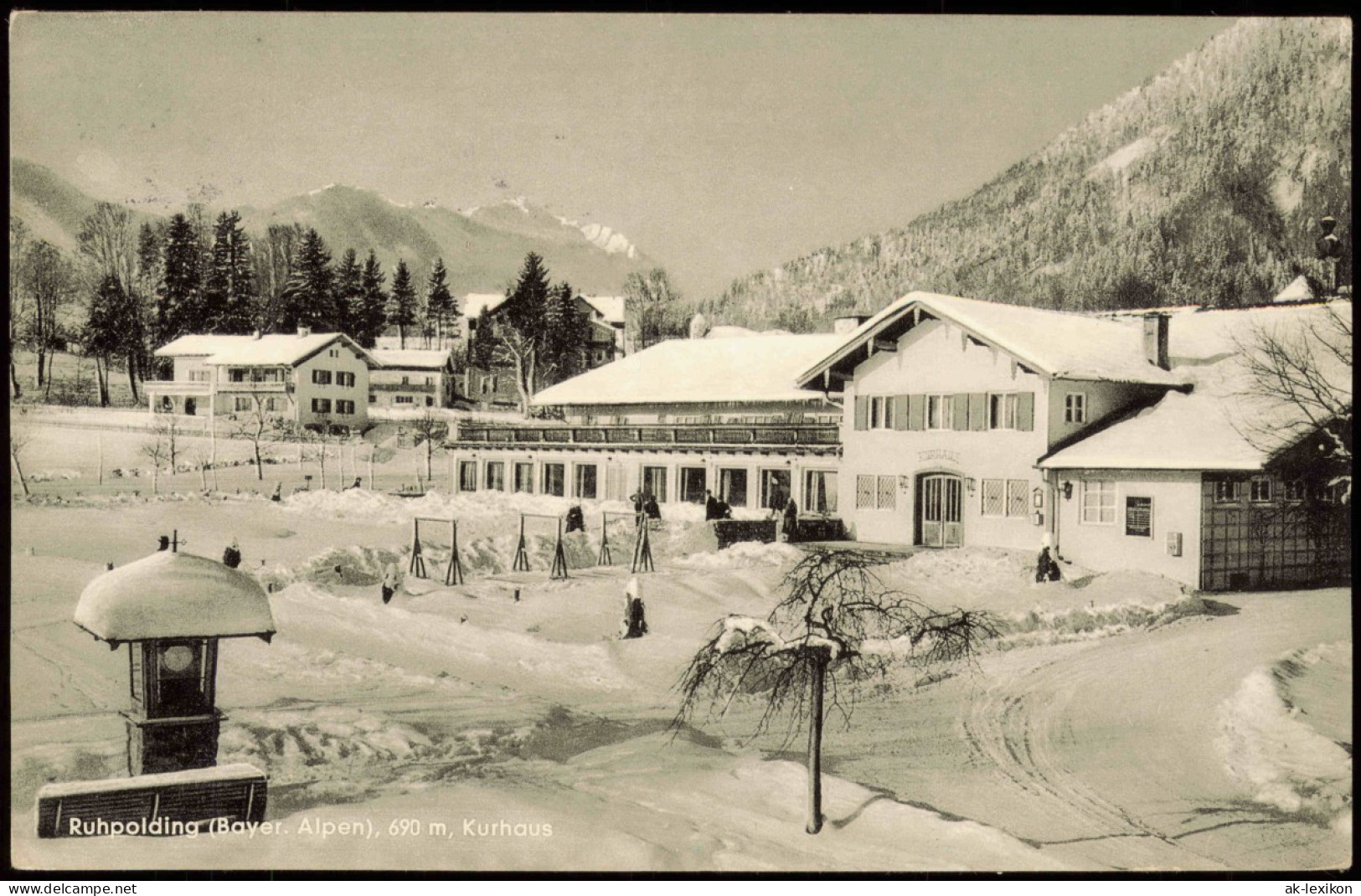 Ansichtskarte Ruhpolding Kurhaus Im Winter 1959 - Ruhpolding