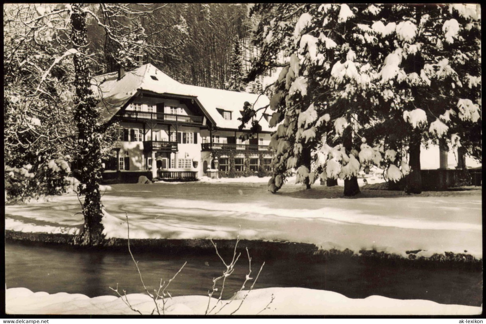 Ansichtskarte Ruhpolding Parkhaus Ruhwinkl Im Winter - Fotokarte 1959 - Ruhpolding