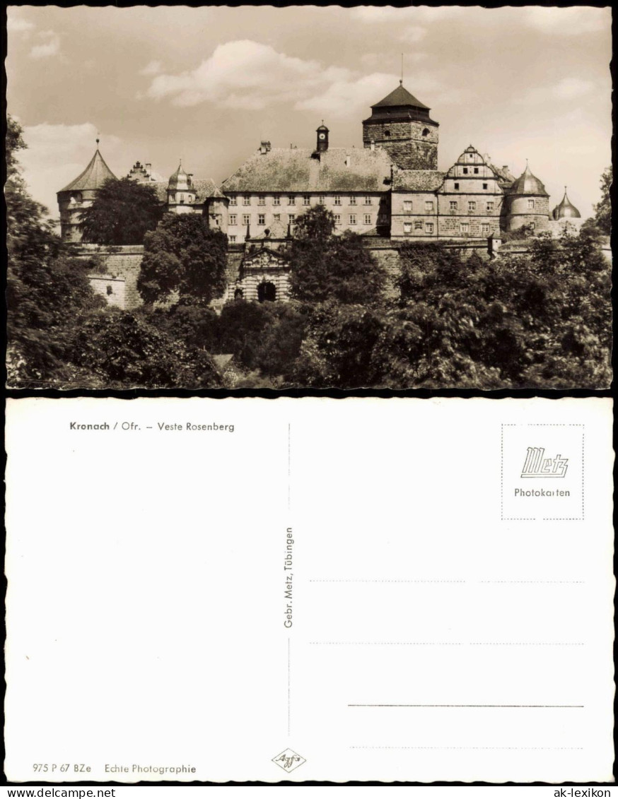 Ansichtskarte Kronach Festung Rosenberg - Fotokarte 1959 - Kronach