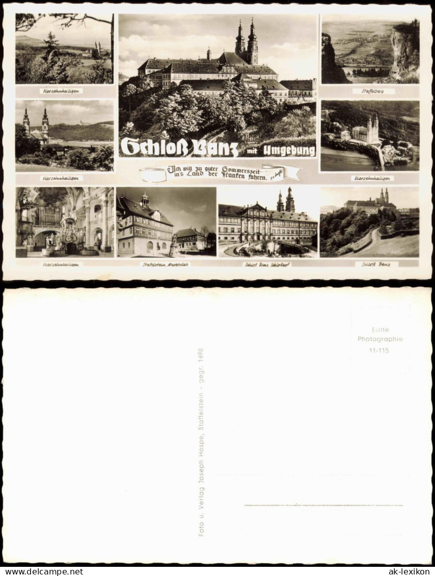 Ansichtskarte Bad Staffelstein MB Umgebung Vierzehnheiligen, Kloster 1961 - Other & Unclassified