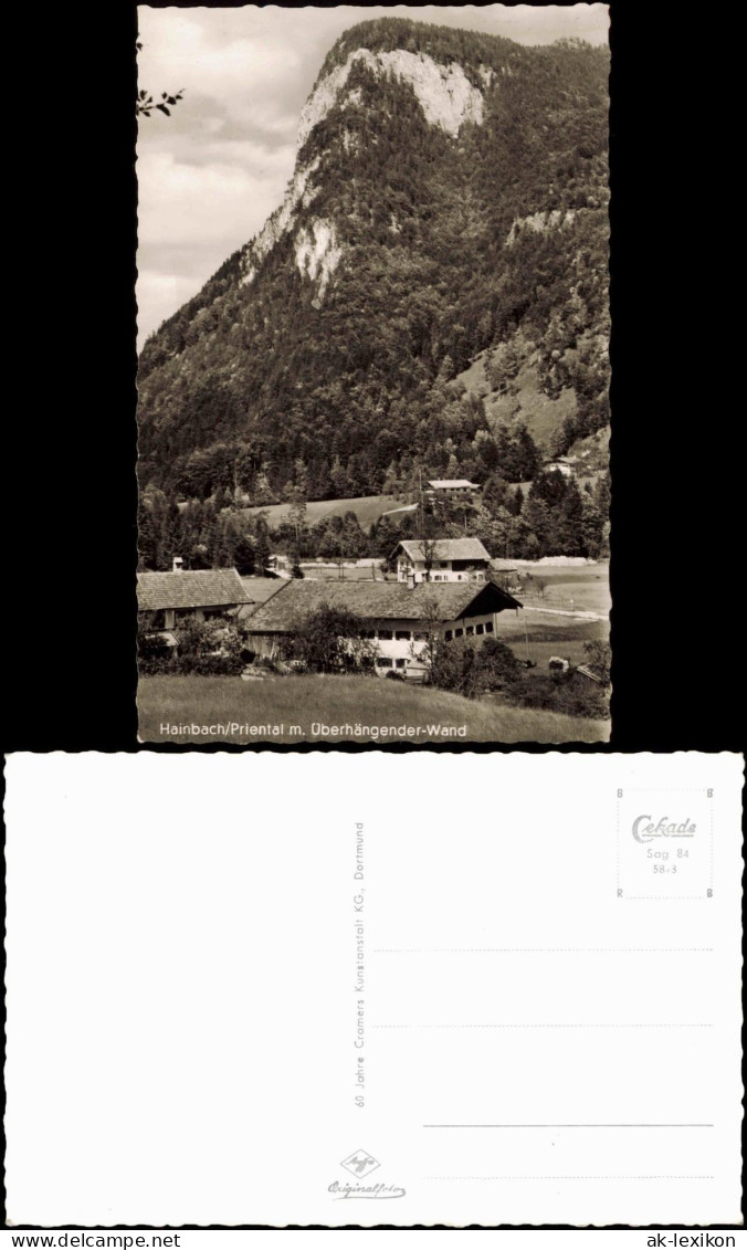 Ansichtskarte Hainbach Priental-Aschau Im Chiemgau Überhängender-Wand 1958 - Andere & Zonder Classificatie