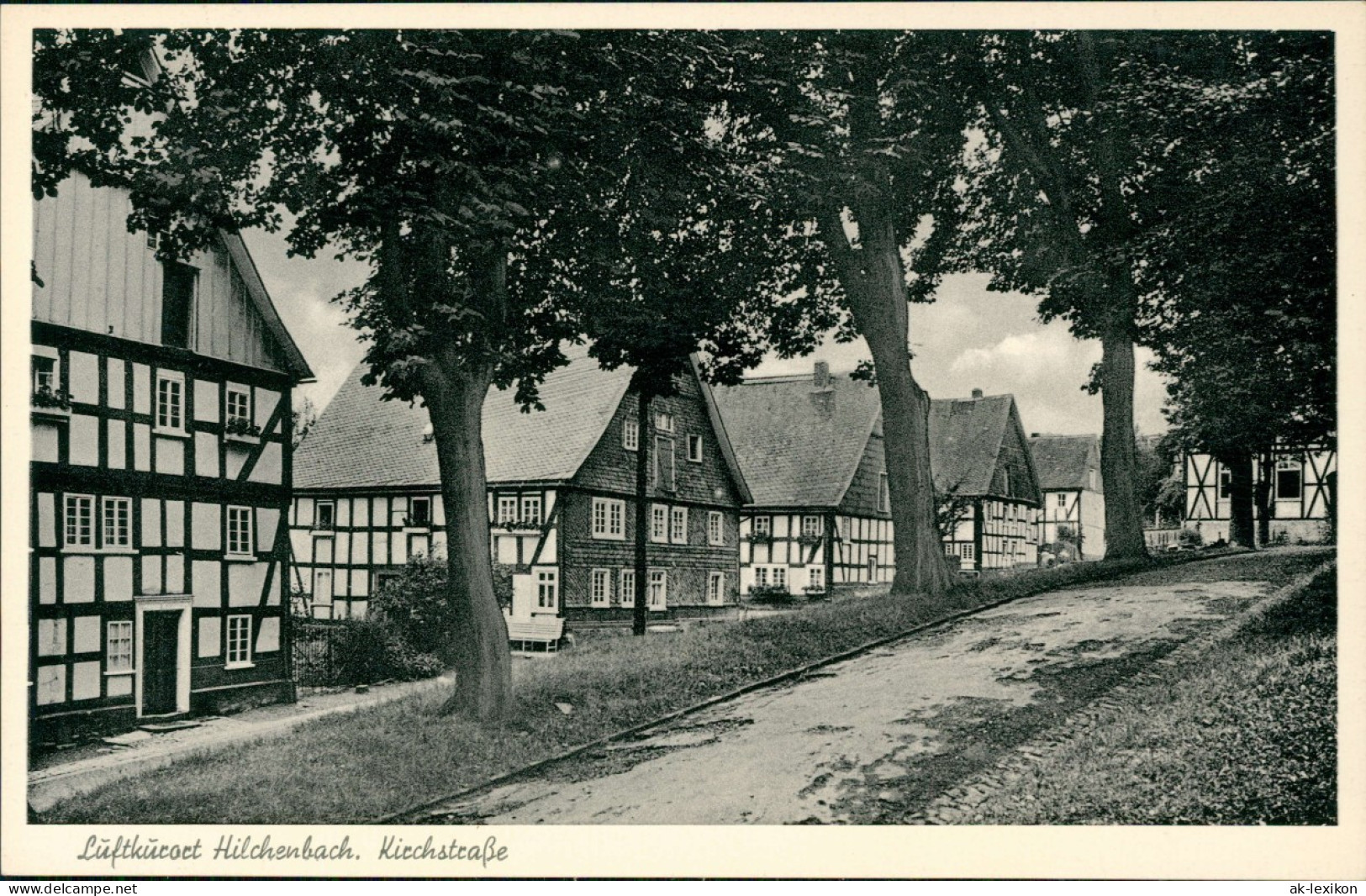 Ansichtskarte Hilchenbach Fachwerk-Häuser Kirchstraße 1940 - Hilchenbach