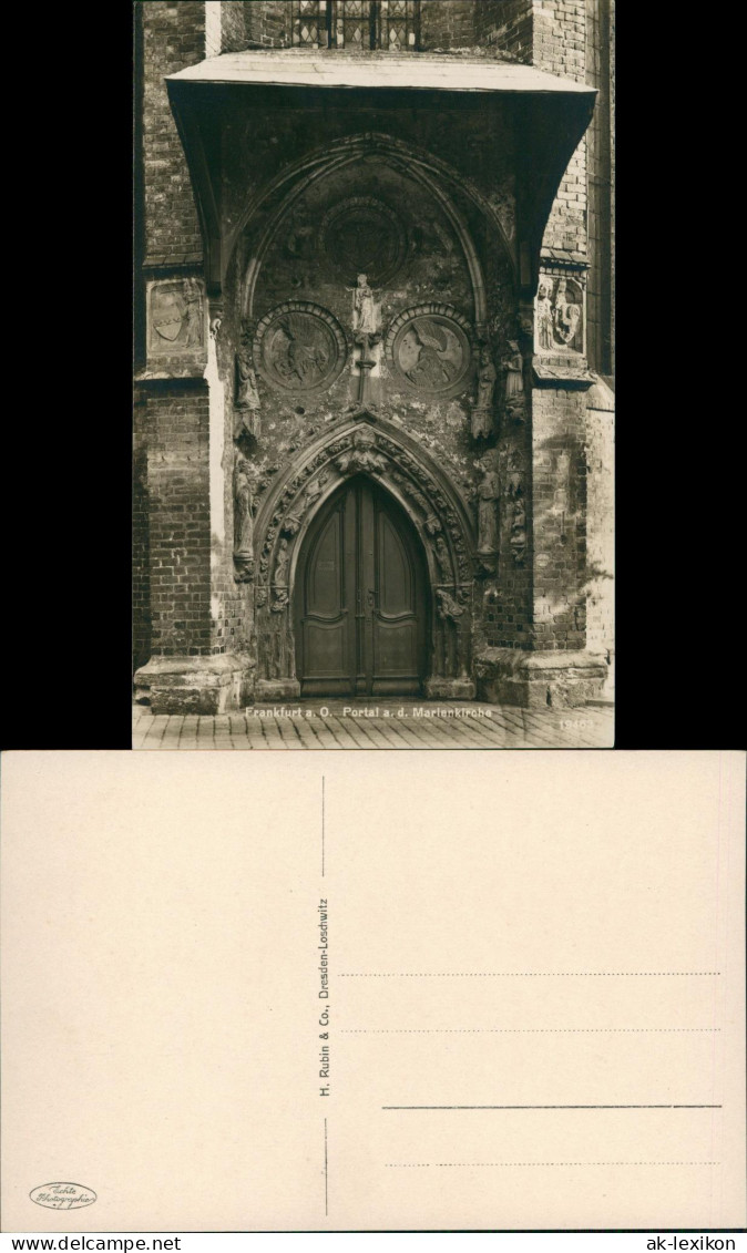 Ansichtskarte Frankfurt (Oder) Portal A. D. Marienkirche 1920 - Frankfurt A. D. Oder