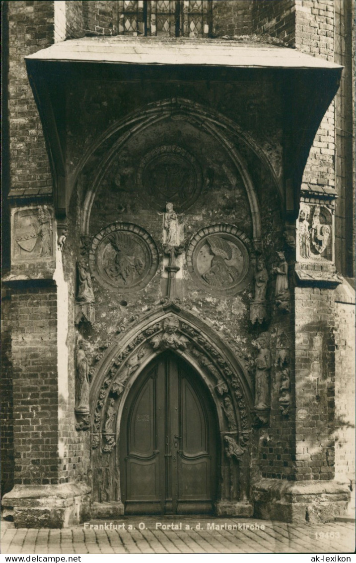 Ansichtskarte Frankfurt (Oder) Portal A. D. Marienkirche 1920 - Frankfurt A. D. Oder