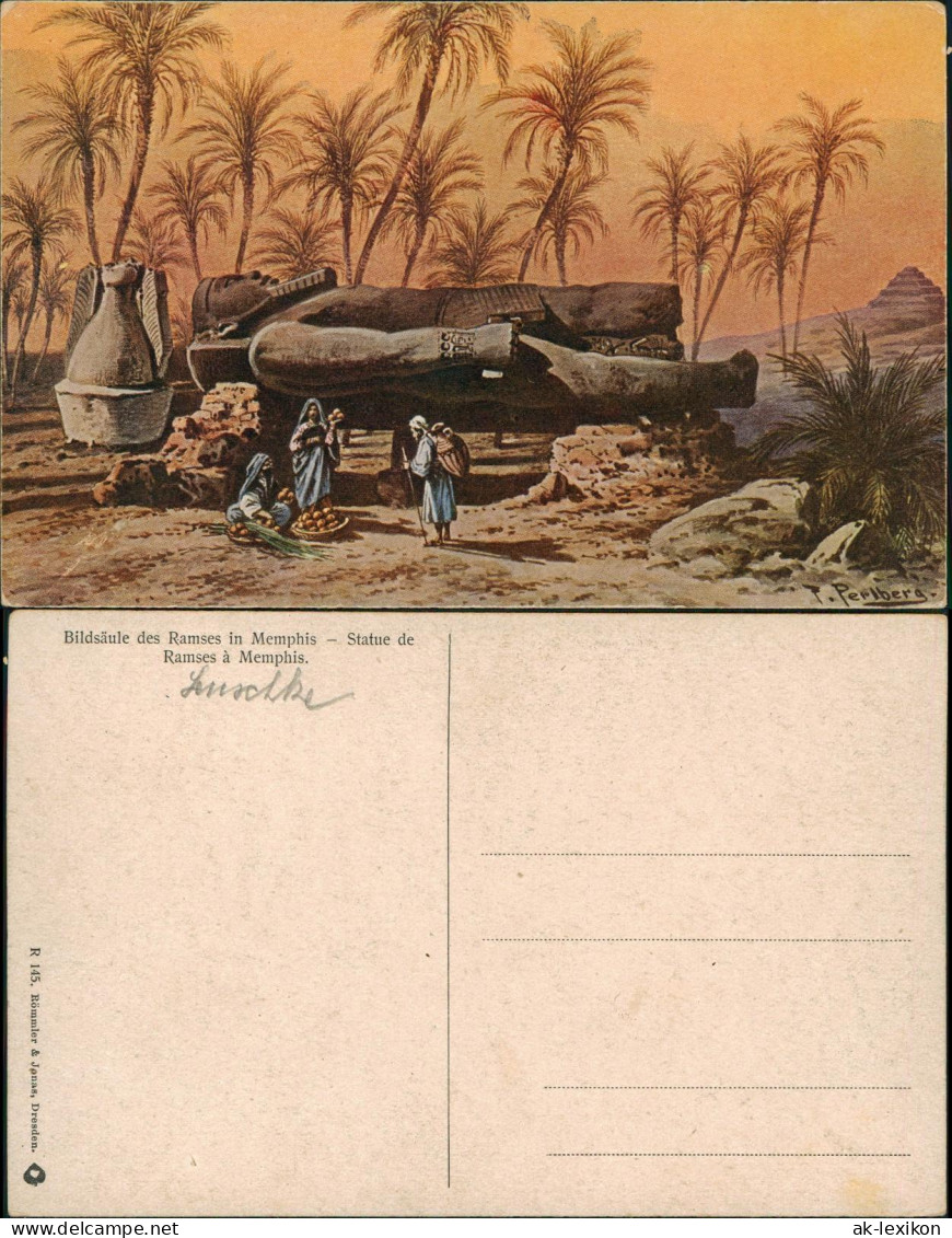 Postcard Memphis Bildsäule Des Ramses In Memphis Ramses à Memphis 1910 - Other & Unclassified