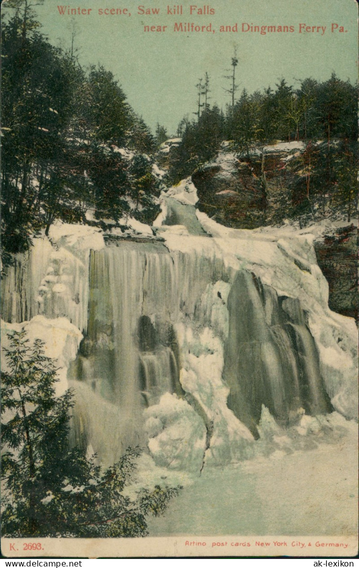 Wasserfall Winter Scene Saw Kill Falls Near Milford, And Dingmans Ferry Pa. 1907 - Unclassified