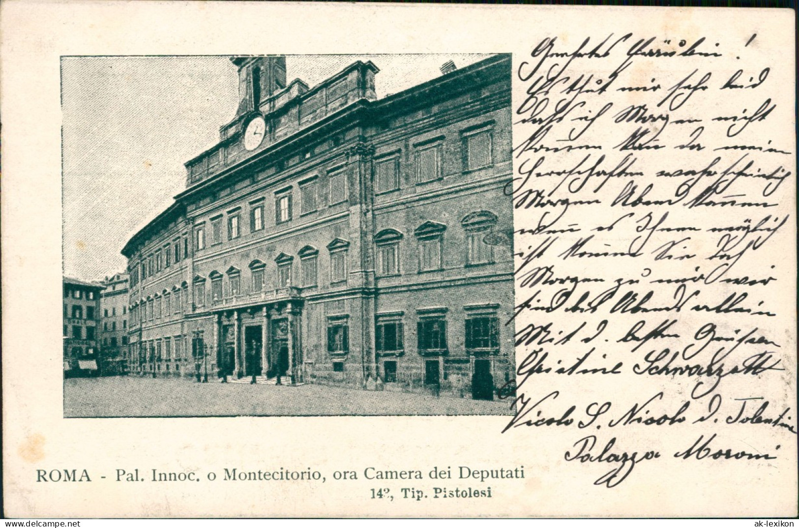 Rom Roma Pal. Innoc. O Montecitorio, Ora Camera Dei Deputati 1910 - Otros & Sin Clasificación