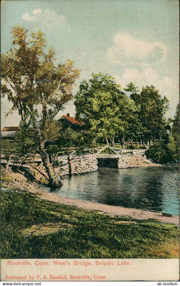 Postcard Rockville West's Bridge, Snipsic Lake 1910 - Otros & Sin Clasificación