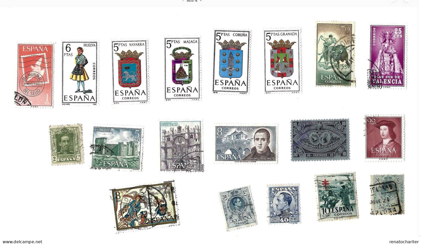 Collection De 105 Timbres  Oblitérés. - Colecciones