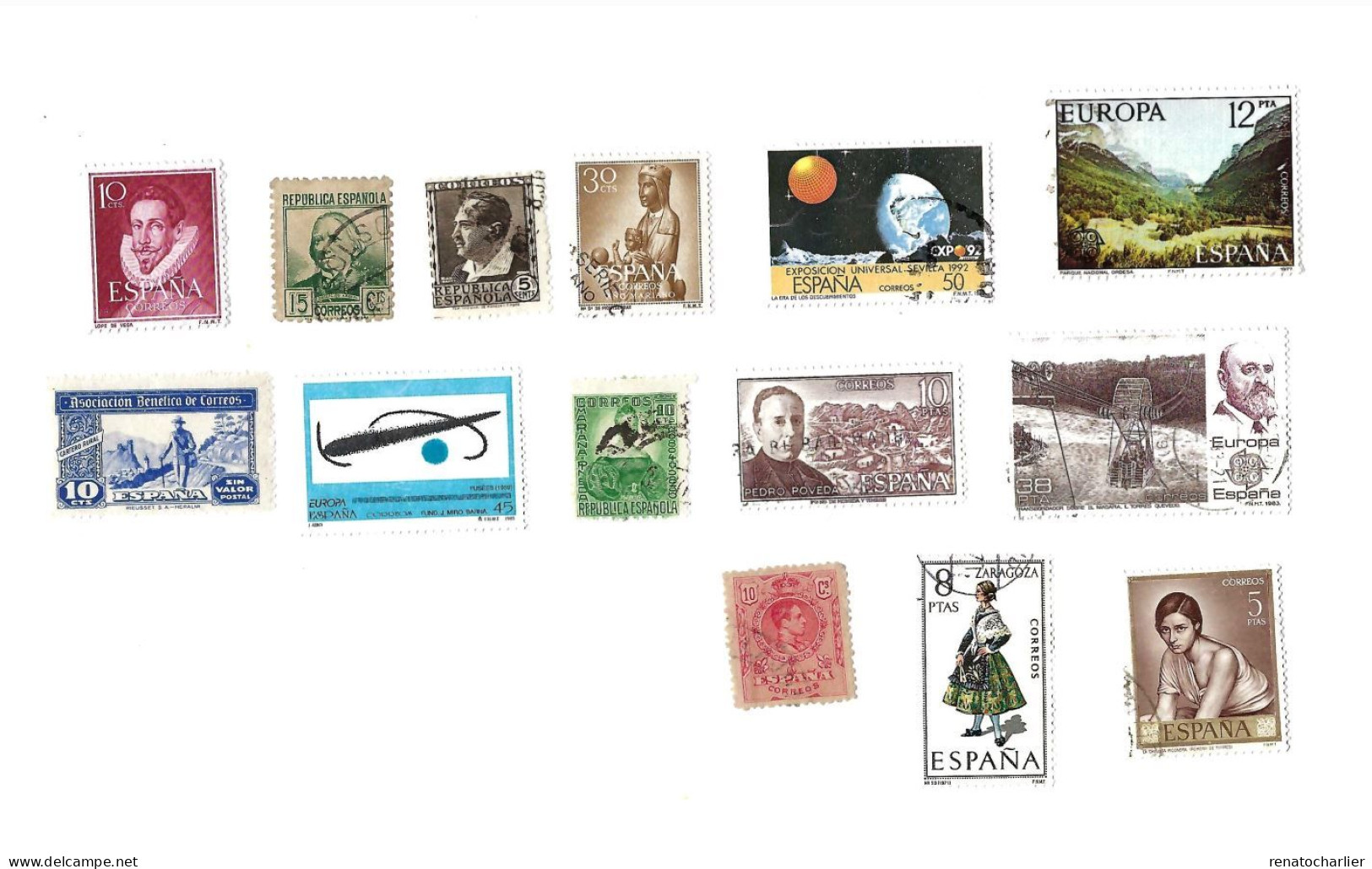 Collection De 105 Timbres  Oblitérés. - Colecciones