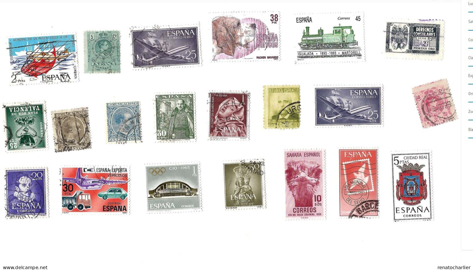 Collection De 105 Timbres  Oblitérés. - Sammlungen