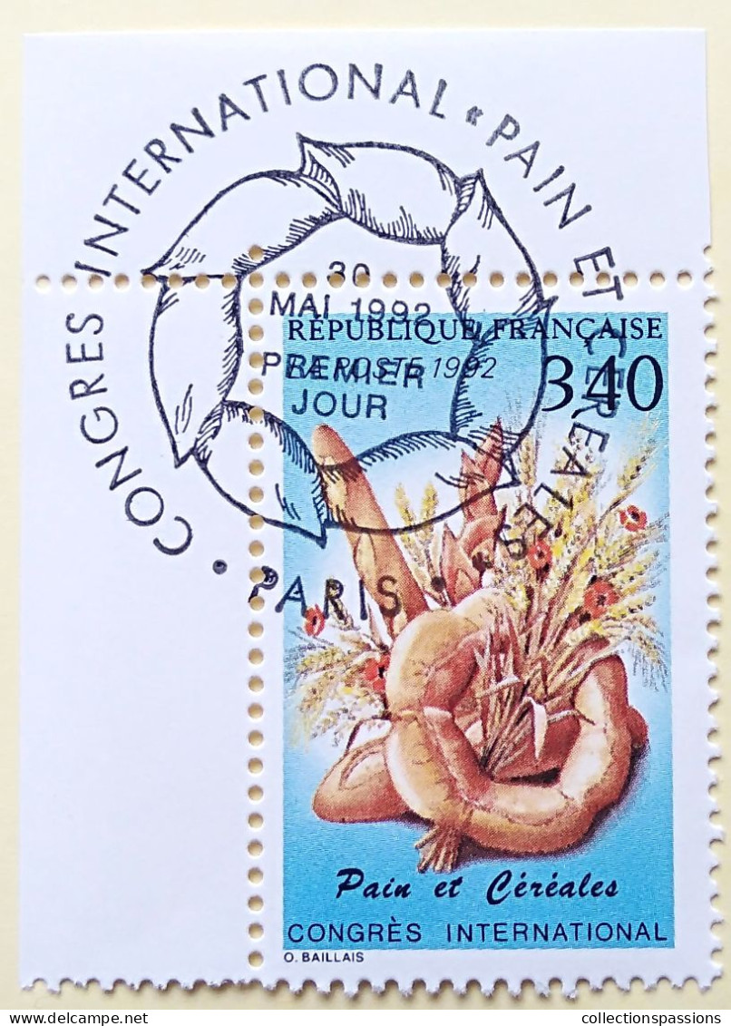 - N° 2757. Timbre En Coin De Feuille. Congrès International Pain Et Céréales. Oblitéré Premier Jour - - Used Stamps