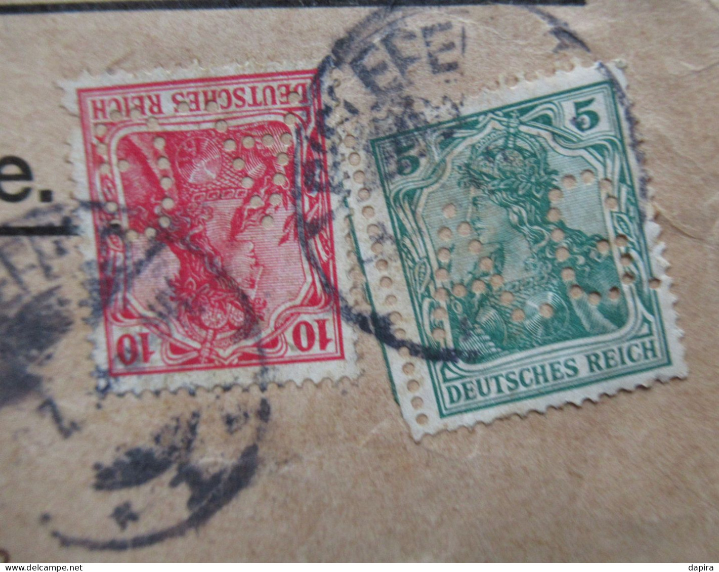 ALLEMAGNE - BIELEFELD - GORICKE - Enveloppe Avec Timbres Perforés AG - Thème Vélo Cyclisme Machine à Coudre - Altri & Non Classificati