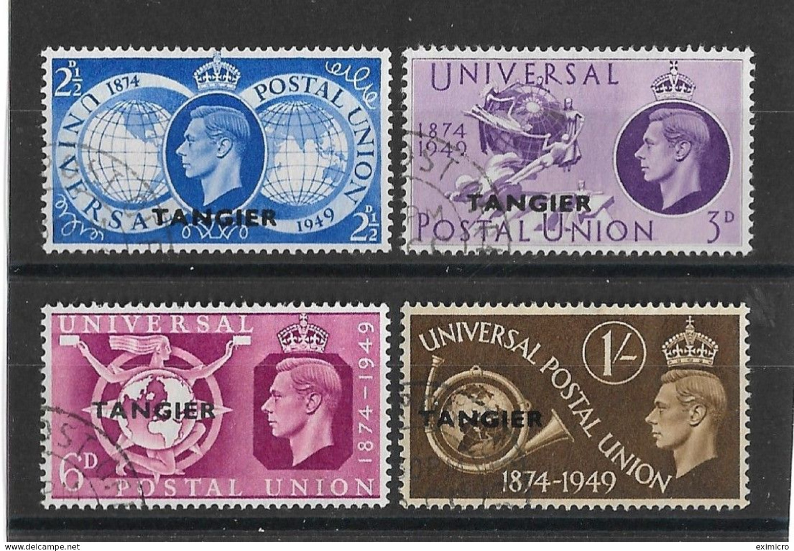 MOROCCO AGENCIES (TANGIER) 1949 UPU SET SG 276/279 FINE USED Cat £18 - Morocco Agencies / Tangier (...-1958)