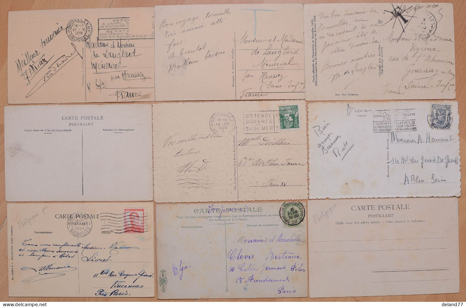 BRUXELLES - Lot de 80 Cartes Postales