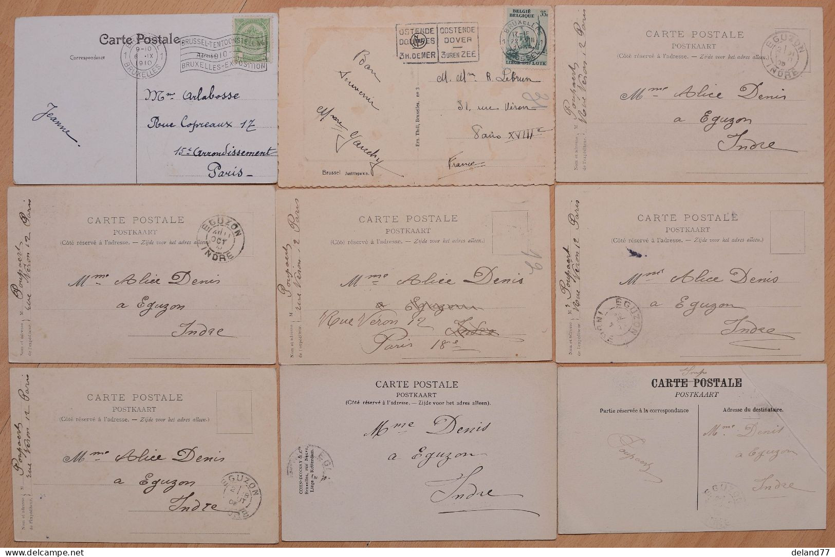 BRUXELLES - Lot de 80 Cartes Postales