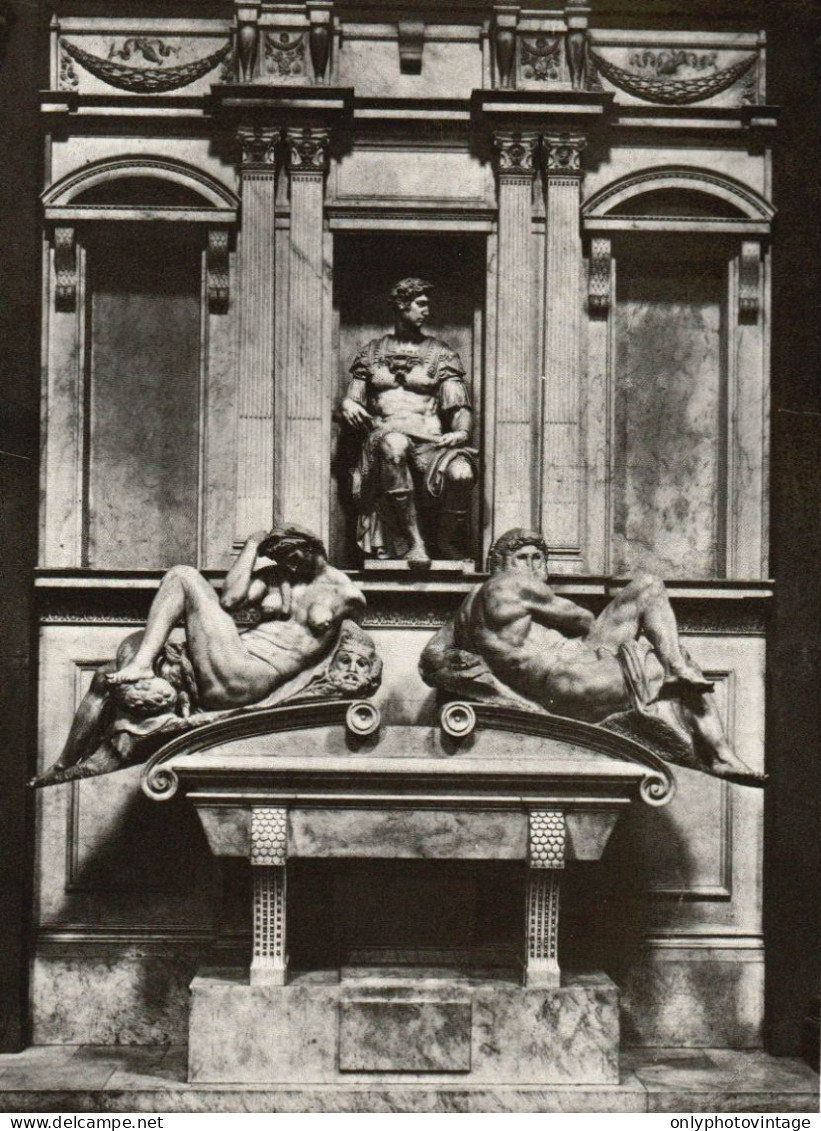 Michelangelo, Nudo Artistico, Tomba Di Giuliano De' Medici, Stampa Epoca - Estampas & Grabados