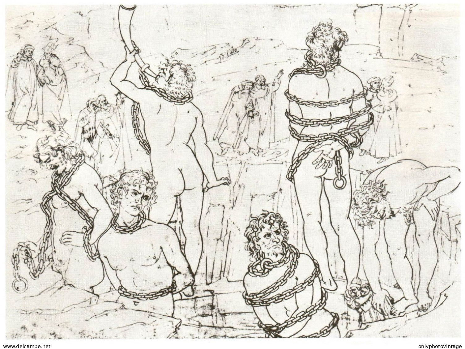 Sandro Botticelli, Nudo Artistico Llustrazione Per Divina Commedia, Stampa - Estampas & Grabados