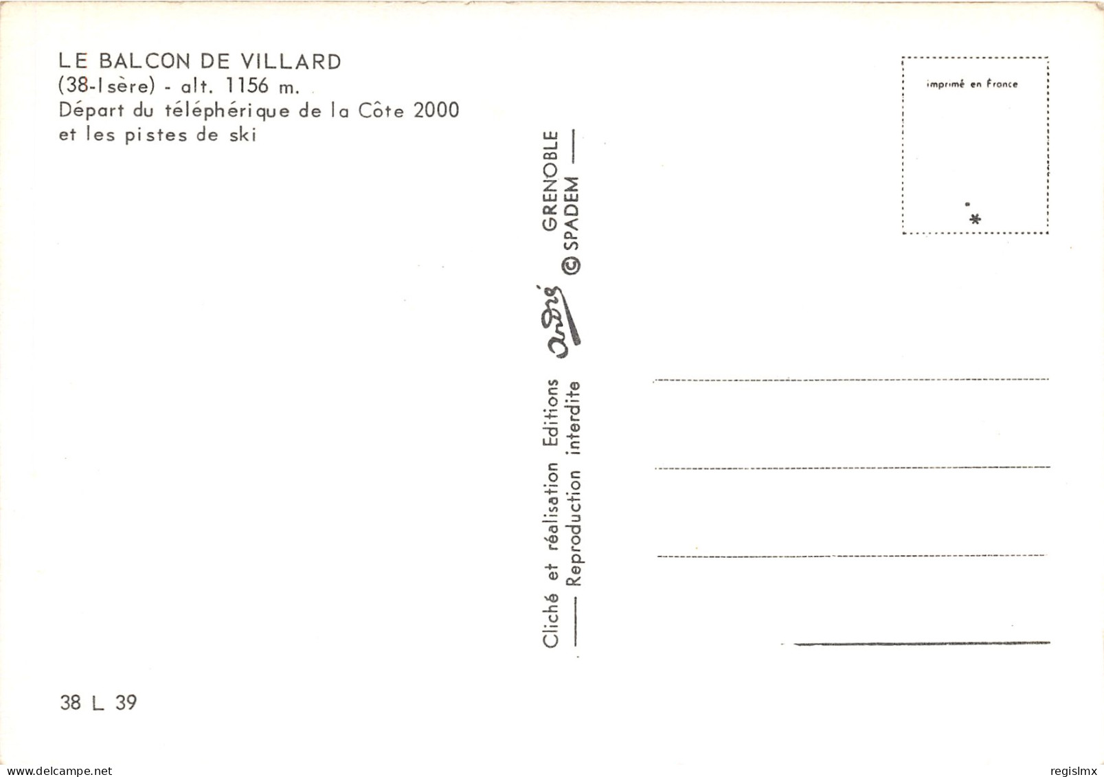 38-VILLARS DE LANS-N°1016-D/0055 - Villard-de-Lans